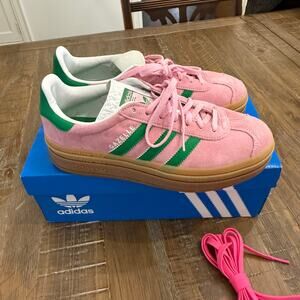 Adidas pink and green gazelle brand new never worn